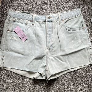 Light Blue Denim Women Shorts